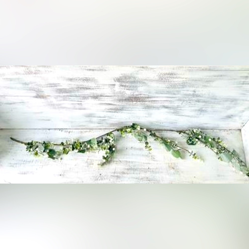 *Glitter Frosted Eucalyptus Garland